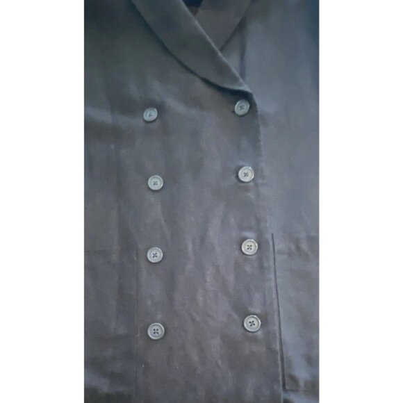 Free People Blazer Women's Black Double Breasted Linen Blend Jacket Sz XS Preppy - Picture 16 of 16